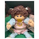 Cabbage Patch Kid - Coleco - 1985 - Loop with Double Ponytail - Blue Eyes - Girl - Dimples & Pacifier - MIB