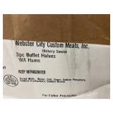 B - Webster City Custom Meats Hickory Smoke Ham Roll for Slicing 15 Lb