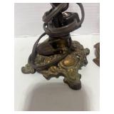 Two Vintage Table Lamp Bases  Metal Brass?