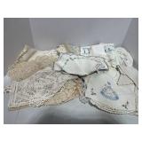 40+ Pieces of Vintage Fancy Work and Embroidered Doilies Etc.