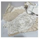 40+ Pieces of Vintage Fancy Work and Embroidered Doilies Etc.