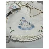 40+ Pieces of Vintage Fancy Work and Embroidered Doilies Etc.