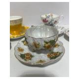 5 Vintage Cups and Saucers; Royal Ann, Royal Grafton, Relco, England