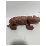 Vintage Earthy Pre Columbian Style Pottery Cat Figurine