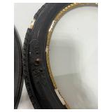 Two Antique Wooden Oval Frames with Glass: See pics for condition