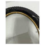 Two Antique Wooden Oval Frames with Glass: See pics for condition