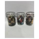 Three Jars of Vintage Buttons. More great jars!