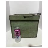 Vintage Wooden Painted Dry Goods Crate with Handle