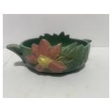 Vintage Roseville Art Pottery Consol Bowl Clematis Pattern