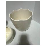 Three unmarked Vintage Pottery Flower Pots Great Condition