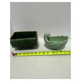Two Vintage Planters Unmarked. One has crack
