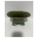 Vintage Brush Pottery Kidney Shaped Planter Speckled Glaze