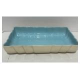 Vintage Turquoise Los Angeles Potteries Serving Dish