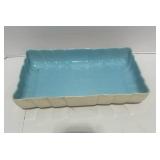 Vintage Turquoise Los Angeles Potteries Serving Dish