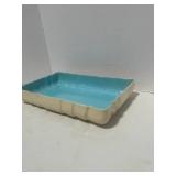 Vintage Turquoise Los Angeles Potteries Serving Dish