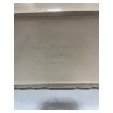 Vintage Turquoise Los Angeles Potteries Serving Dish