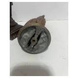 Vintage Pot Metal Elephant and Bronze/Brass Greyhound Dog