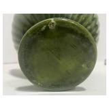 3 Vintage Green Pottery Pieces; McCoy Vase and Barrell Mug and Green Planter