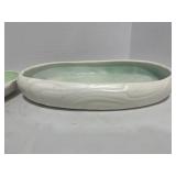 MCM California Potter Oval Flower Bowl and Jadeite Green & Vitrock Platter Bowl