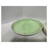 MCM California Potter Oval Flower Bowl and Jadeite Green & Vitrock Platter Bowl