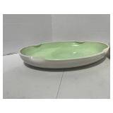 MCM California Potter Oval Flower Bowl and Jadeite Green & Vitrock Platter Bowl