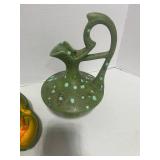 MCM Ashtray and Drip Glaze Art Pottery Pitcher
