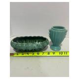 Small USA Pottery Art Deco Vase Urn and Ungemach Pottery Planter