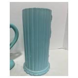 Vintage Double Handled Carmark Trophy Vase (Hairline) and 1940's Cameron Clay Zinnia Vase