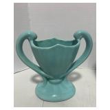 Vintage Double Handled Carmark Trophy Vase (Hairline) and 1940's Cameron Clay Zinnia Vase