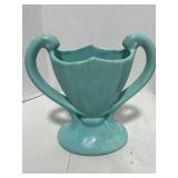 Vintage Double Handled Carmark Trophy Vase (Hairline) and 1940's Cameron Clay Zinnia Vase