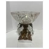 Genuine Monarch Crystal Compote Bowl Made in West Germany
