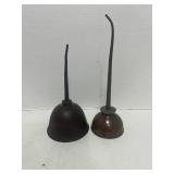 2 Vintage Thumb Oiler Cans