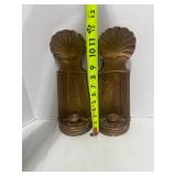 Vintage Gold Gilded Chalkware Wall Sconces