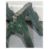 Pair of 18' Green Sawhorses