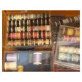 Vintage Wil-Hold Wilson Amber Sewing Box with Contents