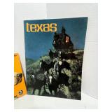 5 Vintage Books; Maps, Snakes, Dogs, Texas and Astronauts