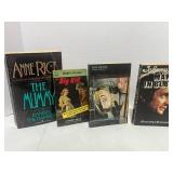 4 Vintage Books: The Mummy by Anne Rice, The Big Kill Mickey Spillane, Bend Sinister by Nabokov and Man in Black by Johnny Cash