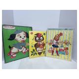 Three 1960's Witman Publishing Cardboard Puzzles