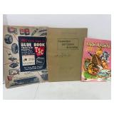 1967 Tractor Supply Blue Book, 1917 College Accounting Workbook, 1959 Real Cloth Farm Animals Book