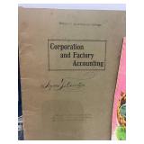 1967 Tractor Supply Blue Book, 1917 College Accounting Workbook, 1959 Real Cloth Farm Animals Book