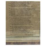 Antique 1910 Framed Print of Kiplin's 'If' Poem