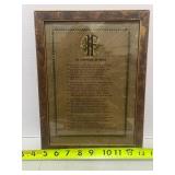 Antique 1910 Framed Print of Kiplin's 'If' Poem