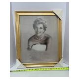 Vintage Princess Diana Goodbye England's Rose Framed Poster 24 ' X 19'
