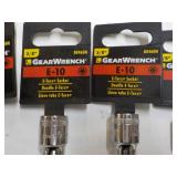 5 Gear Wrench E-10 Etorx Sockets...