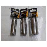 3 sizes Deep Sockets...