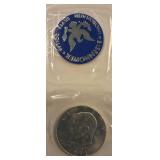 1971-S Blue Ike Silver Dollar 40% Silver Original Mint Package