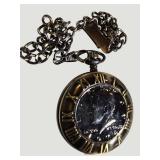 Vintage August Steiner Pocket Watch & Chain – Classic Roman Numeral Timepiece