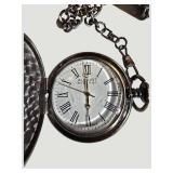 Vintage August Steiner Pocket Watch & Chain – Classic Roman Numeral Timepiece
