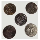 Vintage Eisenhower Dollar Coin Lot – 5 Classic Ike $1 Coins (1971, 1972 & 1978)