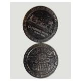 Vintage Las Vegas Casino Dollar Token Lot – 8 Tokens – Golden Nugget, MGM Grand, Aladdin & More